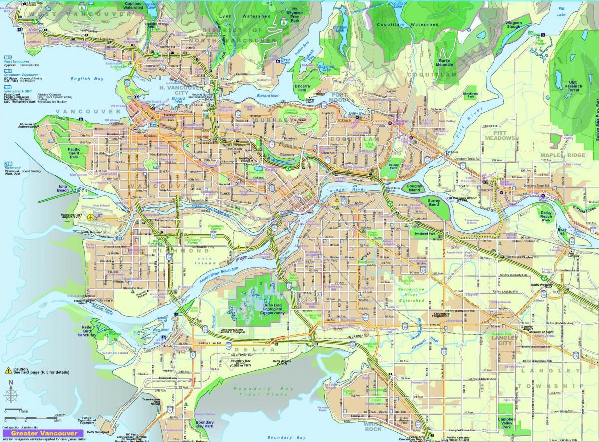 Peta dari vancouver jalan