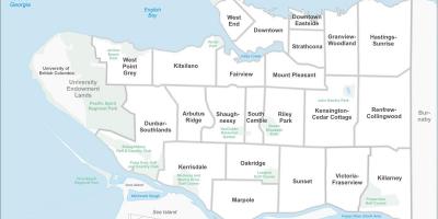 Peta dari vancouver dan daerah