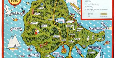 Peta dari stanley park tiang totem