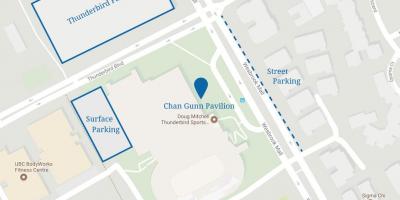 Pusat kota vancouver parkir peta