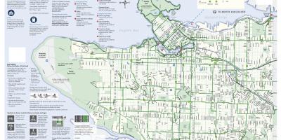 Vancouver jalur sepeda peta