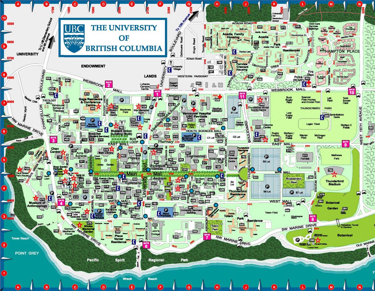Peta dari british columbia university