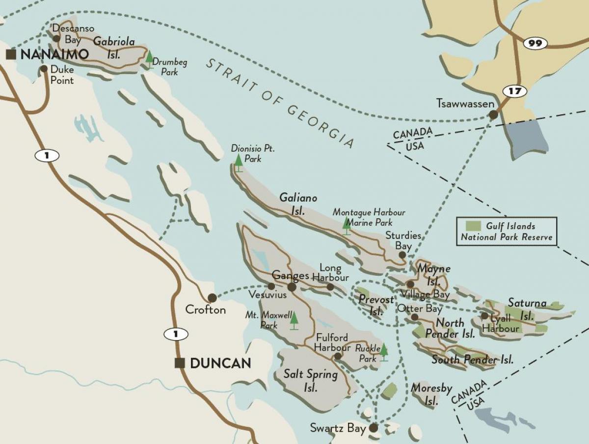 peta pulau vancouver dan gulf islands