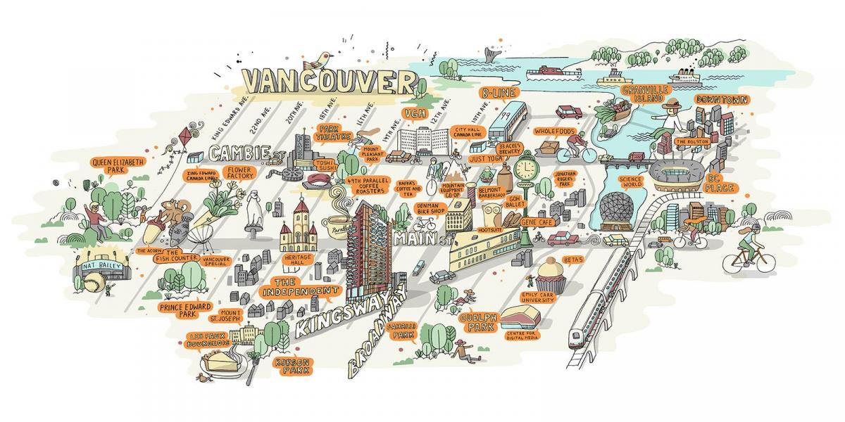 peta dari vancouver restoran