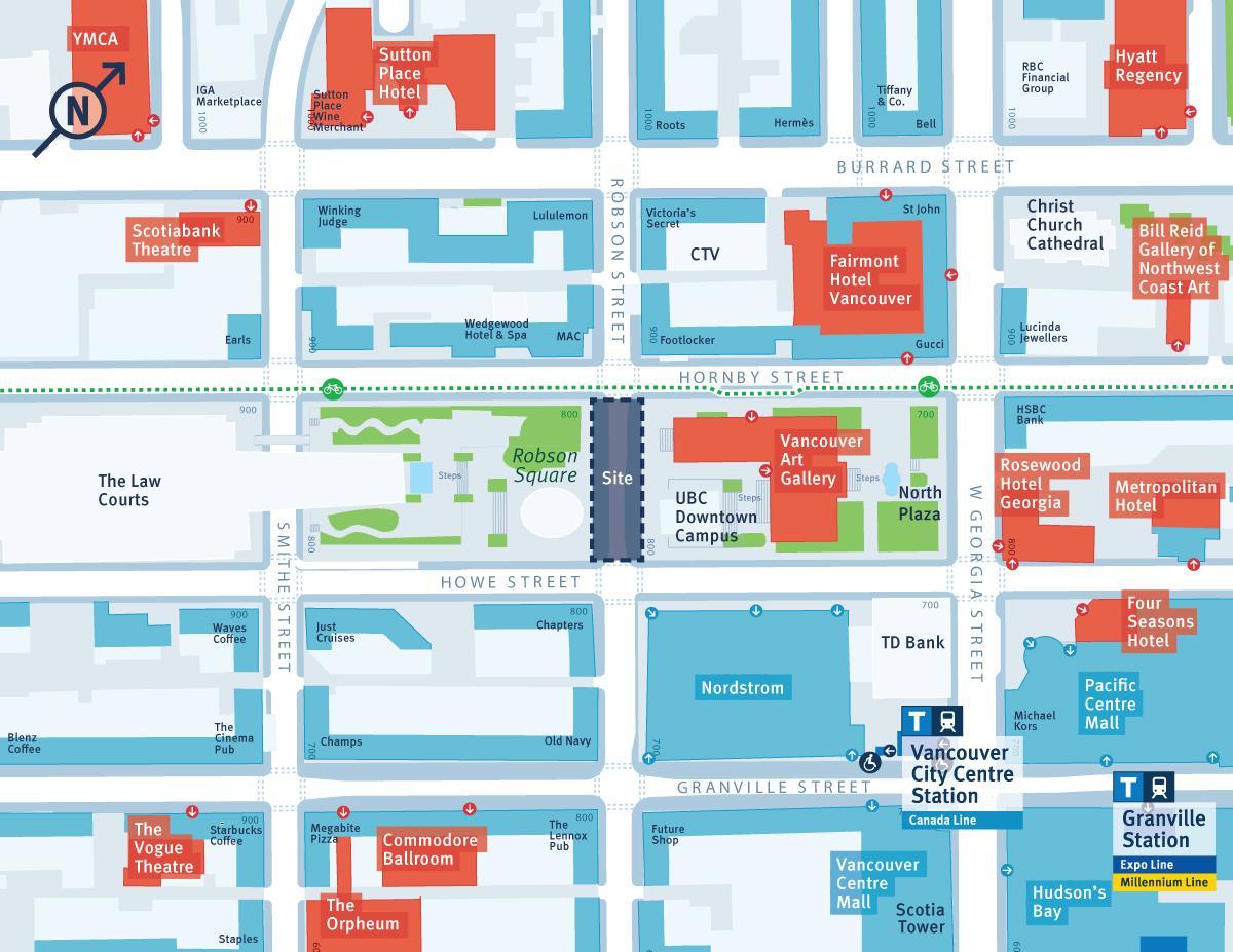 peta dari robson street vancouver