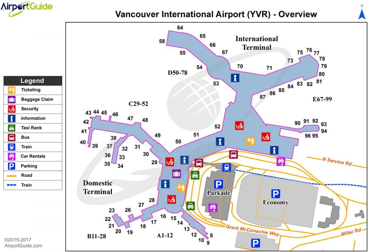 vancouver bc bandara peta