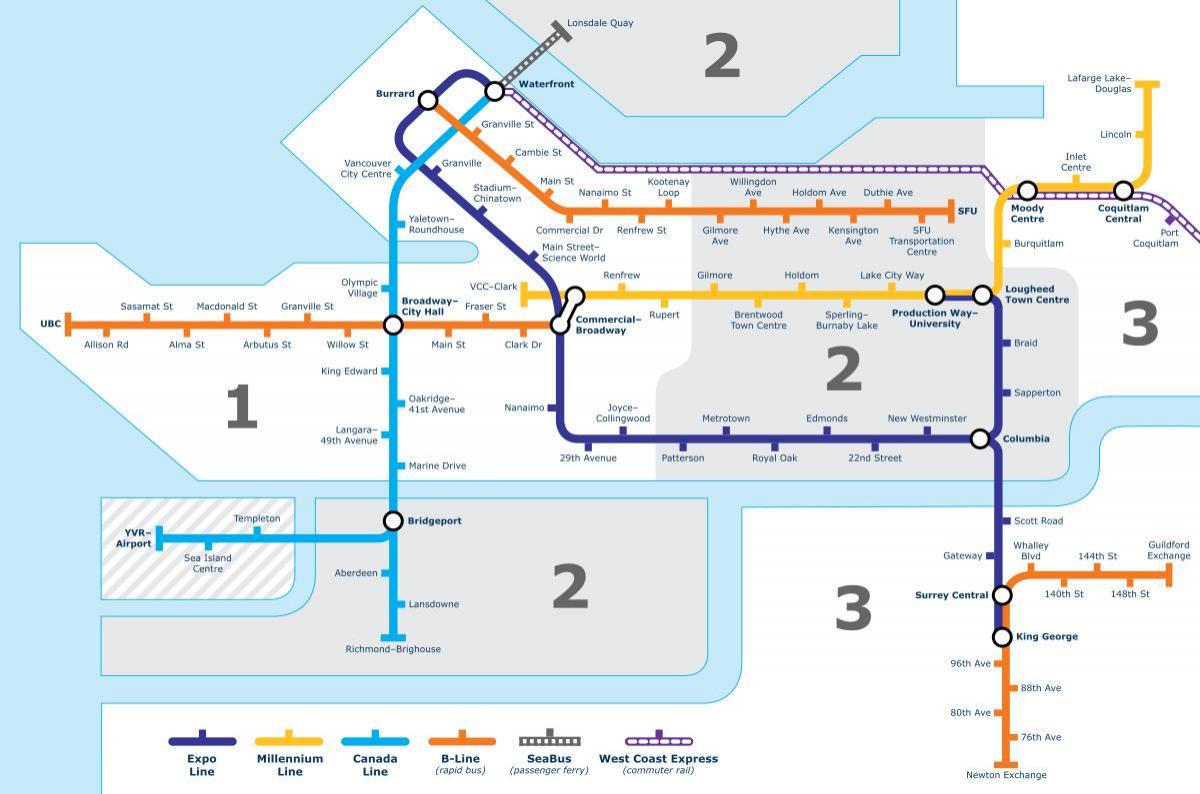 vancouver bc angkutan umum peta