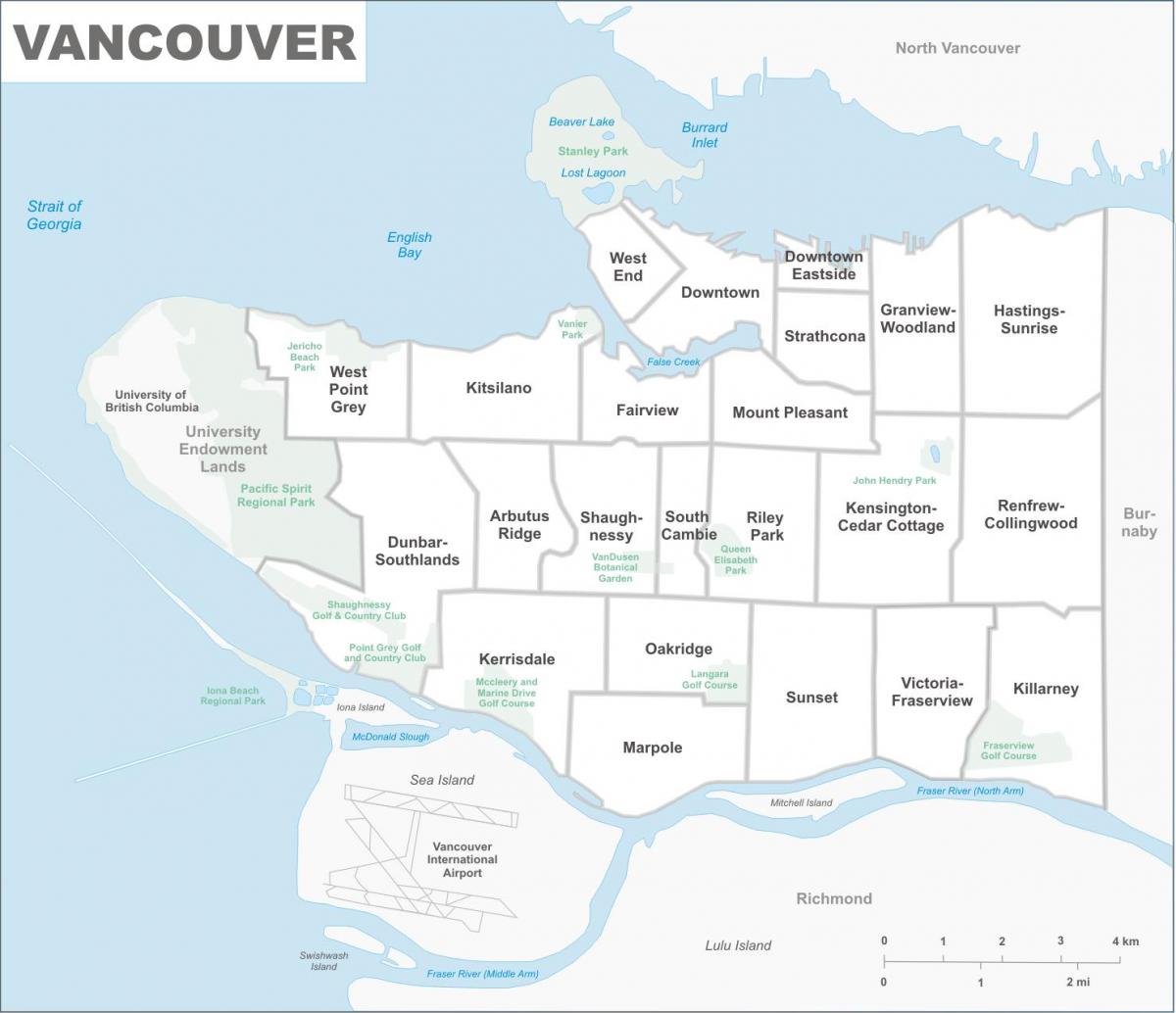 Peta dari vancouver properti