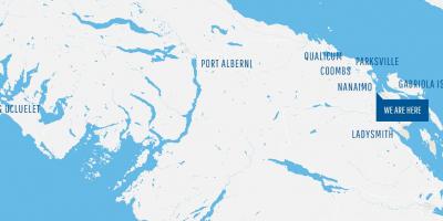Peta dari coombs pulau vancouver 