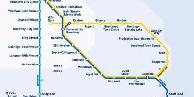 Jalur Skytrain peta