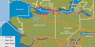 Peta kota north vancouver
