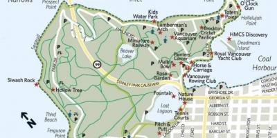 Peta dari penebang arch stanley park