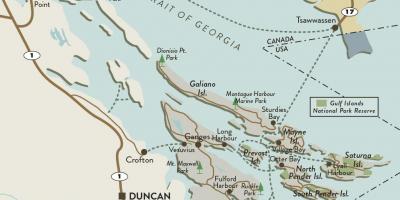 Peta pulau vancouver dan gulf islands