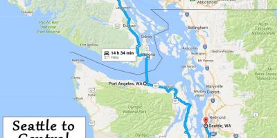 Vancouver island, peta jarak mengemudi