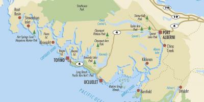 Peta dari ucluelet pulau vancouver