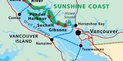 Peta dari vancouver feri