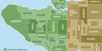 Peta dari vancouver lingkungan