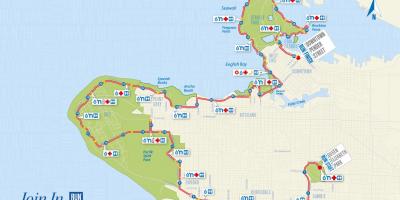 Peta dari vancouver marathon