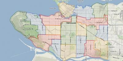 Vancouver dewan sekolah tangkapan peta